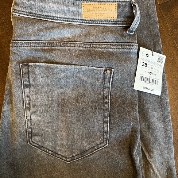 Zara TRF Mid Rise Jeggings jeans NWT - Size 6 - Washed grey - Picture 3 of 6